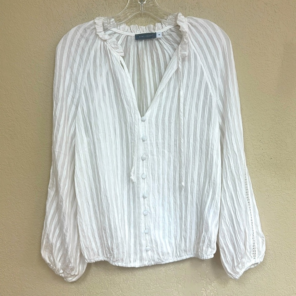Chic White Button-Up Blouse